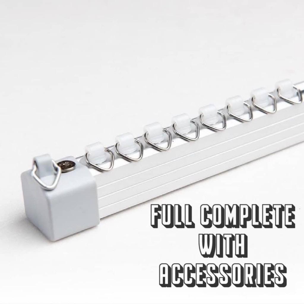Solid Track Railing Thickness 0.9MM / Besi Alluminium Railing Langsir 0 ...