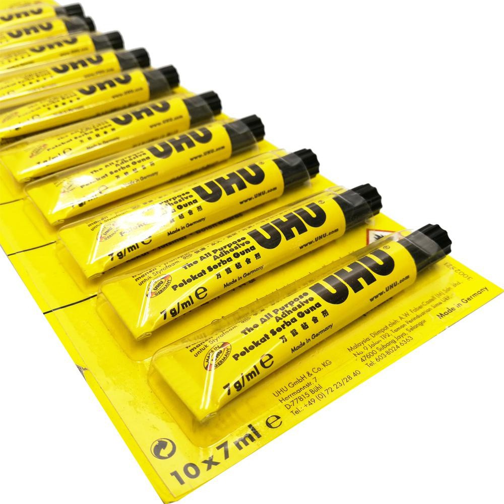 2 Pack 35ml Original UHU Glue All Purpose Super Glue Tube Strong Clear  Adhesive