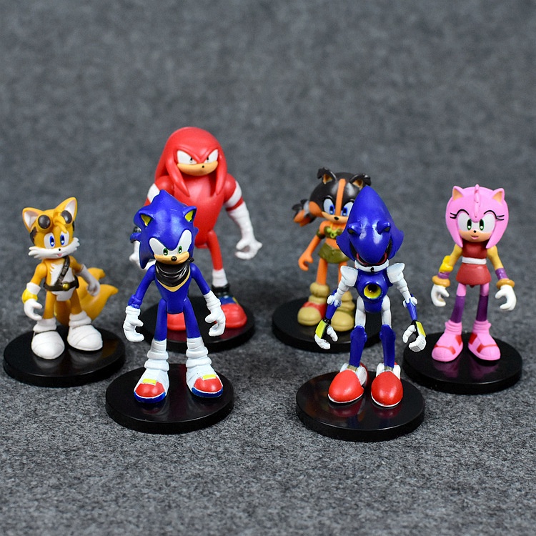 6pcs SONIC ACTION FIGURE SUPER SONIC, TAILS, KNUCKLES, SILVER, AMY ...