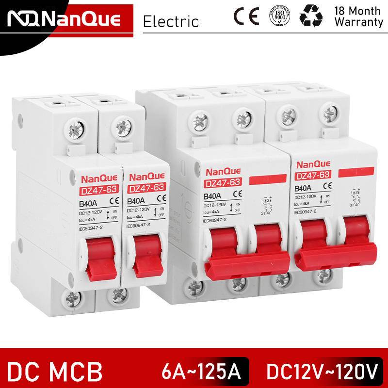 DC MCB 12V 24V 48V 60V 110V Battery Protect Circuit Breaker Positive ...