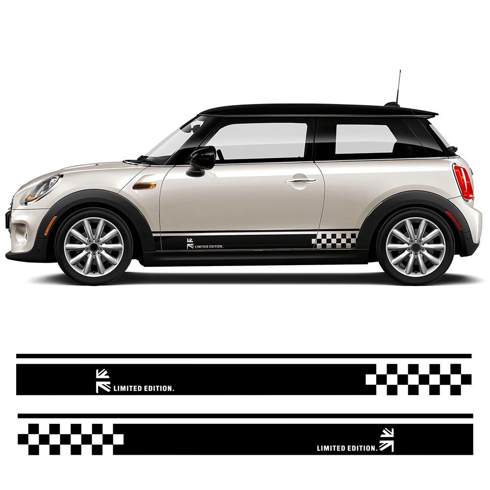 1Pair Car Side Skirt Decal Sill Door Side Decal Stickers for MINI ...