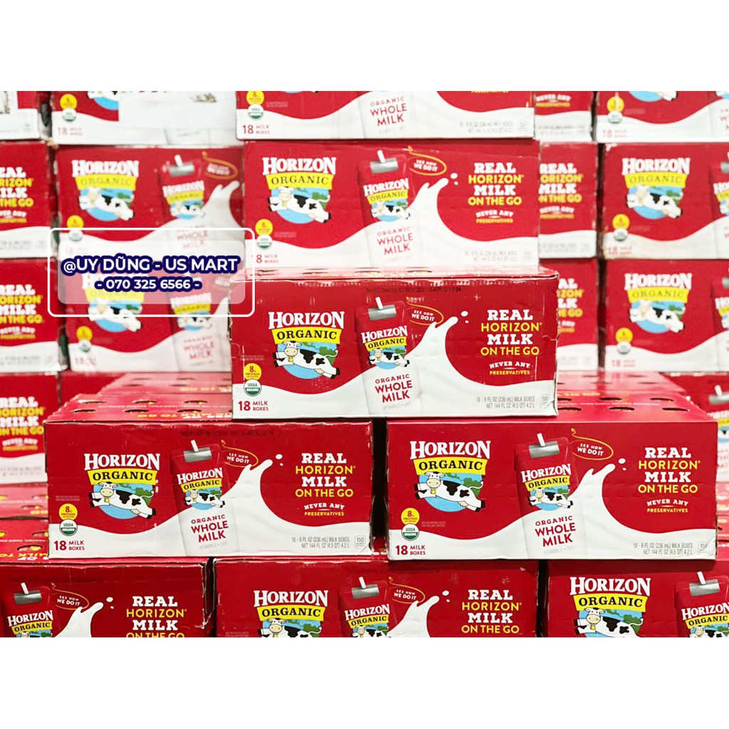 (Bill Air) Barrel Of 18 Boxes Of Horizon Organic Whole Milk 236ml ...