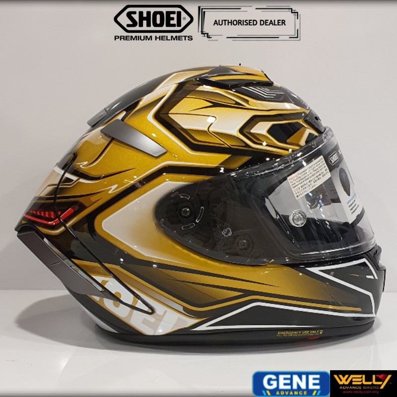 SHOEI X Spirit Aerodyne TC Gold Black Top Performance Full