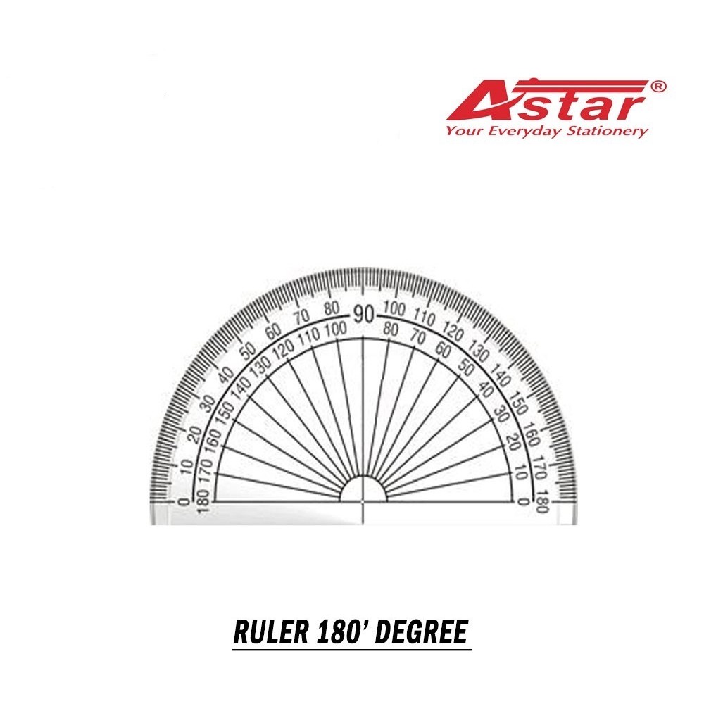 Transparent 180 Degree Protractor Ruler / Semi Circle Measuring Angles ...