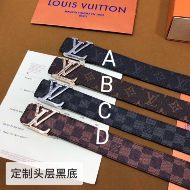 Original single Men Belt Full Set Packing+ Invoice 100% custom top ...
