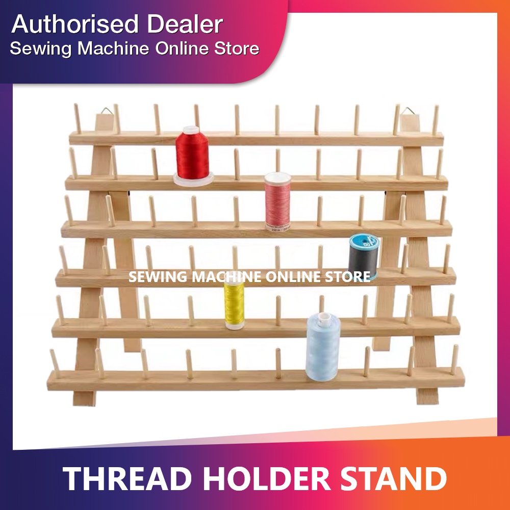 🔥READY STOCK🔥 Wooden Thread Stand Holder / Sewing Embroidery Thread ...