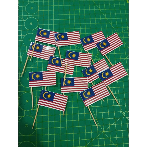 10pcs Bendera Malaysia Cake Topper Jalur Gemilang Shopee Malaysia