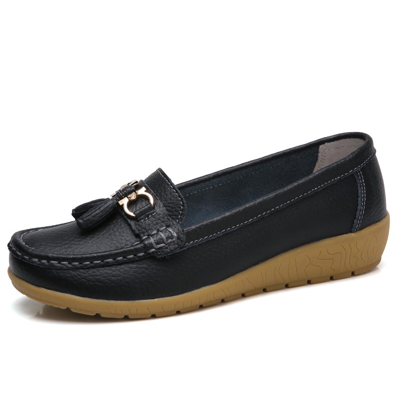 Ready Stock Women's Fashion Loafers Fashion Flat Work Moccasin Shoes ...