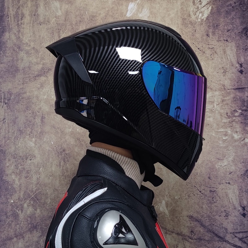 Motorcycle helmet full face helmet double lens | Shopee Malaysia