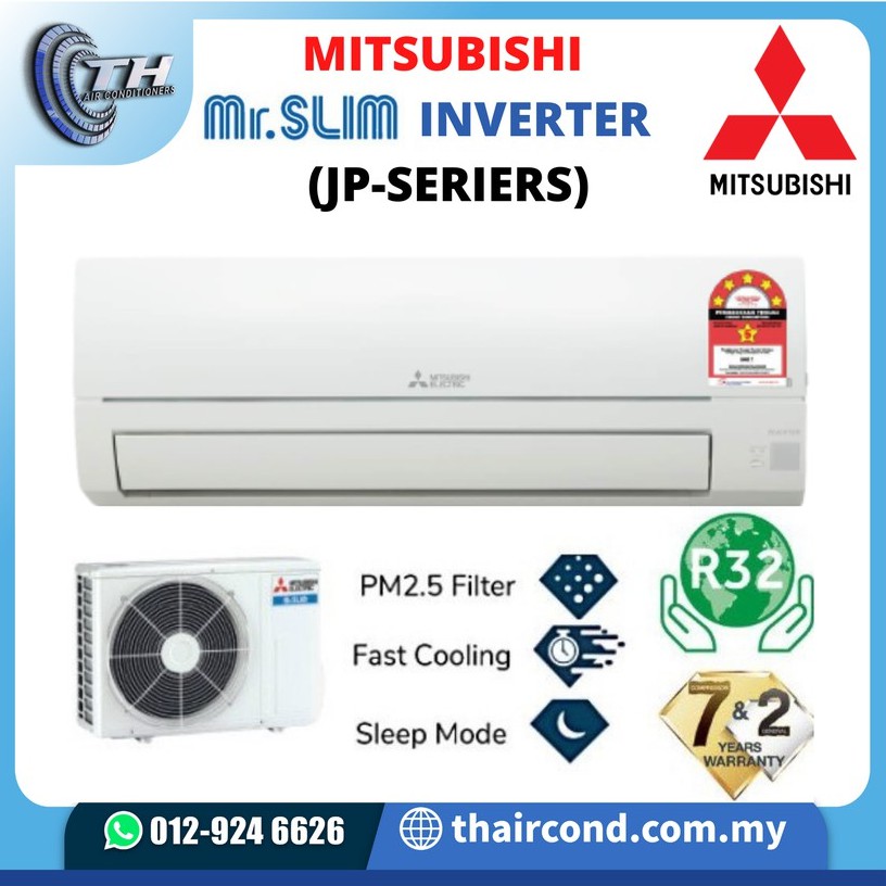 Mitsubishi Mr.Slim R32 Inverter MSY-JS 1.0HP 1.5HP 2.0HP 2.5HP Wall ...