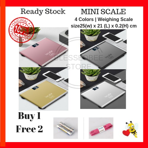 READY STOCK ORIGINAL Iscale Mini Digital Body Scale High Accuracy ...