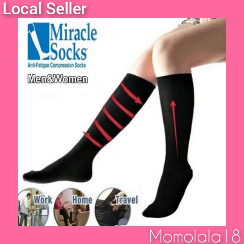 Pain Relief Varicose Veins Achy Feet Leg Water Retention Sock maximum compression at ankle