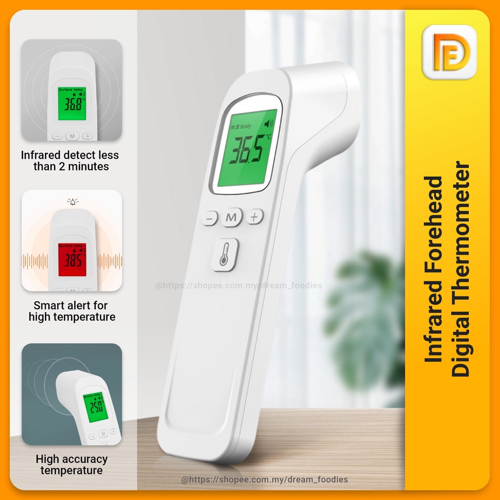 Infrared Forehead Thermometer Smart Temperature Measure Digital Shooter ...