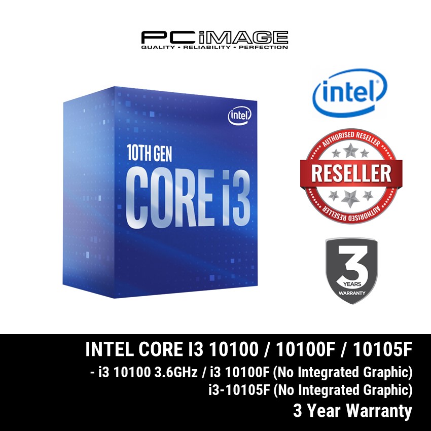 INTEL CORE I3-10100 | 10100F | 10105F - 10TH GEN PROCESSOR (6M