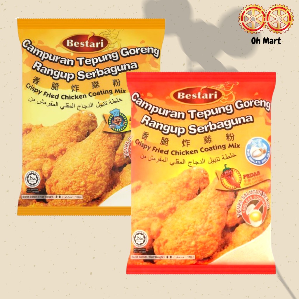 Bestari Crispy Fried Chicken Coating Mix 1kg Originalhotand Spicy Shopee Malaysia 1151