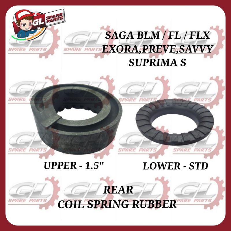 COIL SPRING RUBBER (REAR) PROTON SAGA BLM FL FLX EXORA PREVE SAVVY IRIZ ...