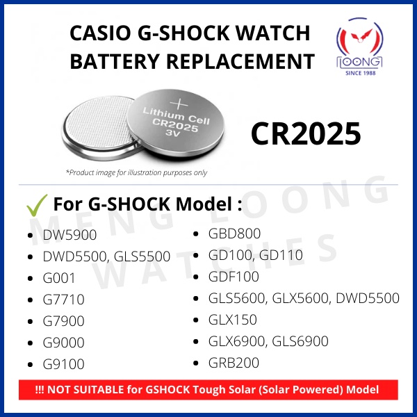 G shock gd 100 best sale battery replacement