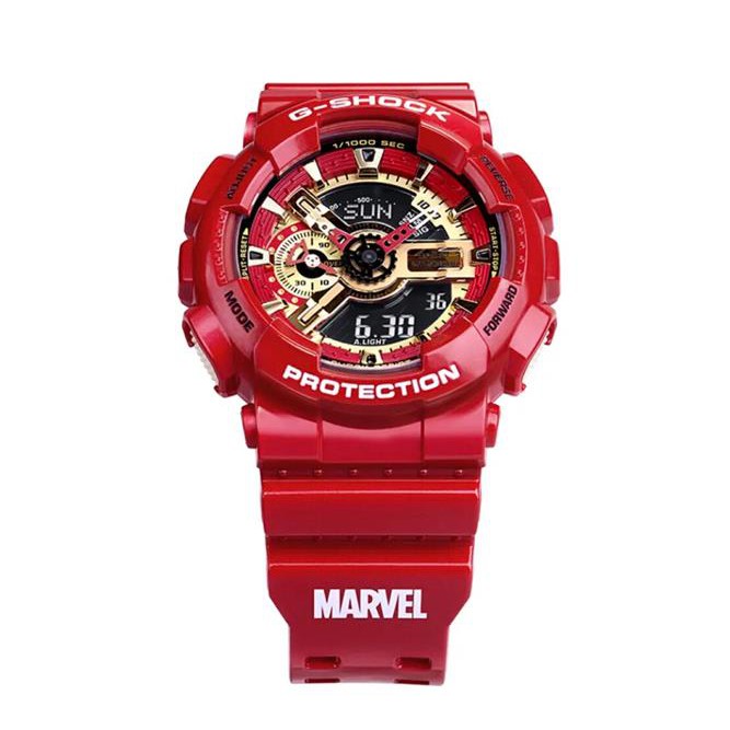 GSK Marvel Iron Man GA110 Red Gold Limited Edition Premium Copy Ori Autolight