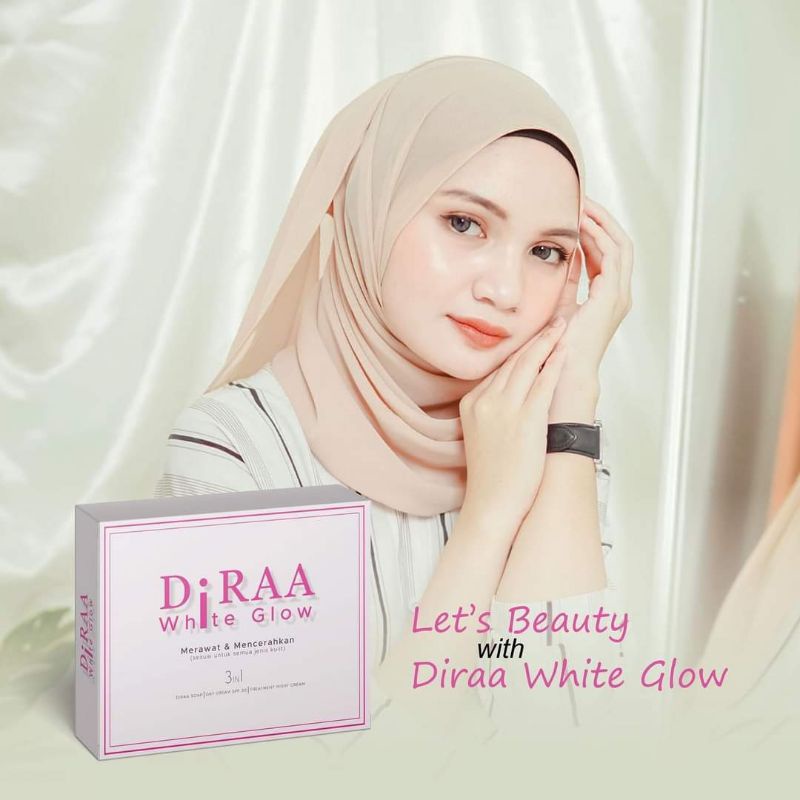 ORIGINAL HQ‼️ DIRAA WHITE GLOW 3IN1 SKINCARE GLOW UP | Shopee Malaysia