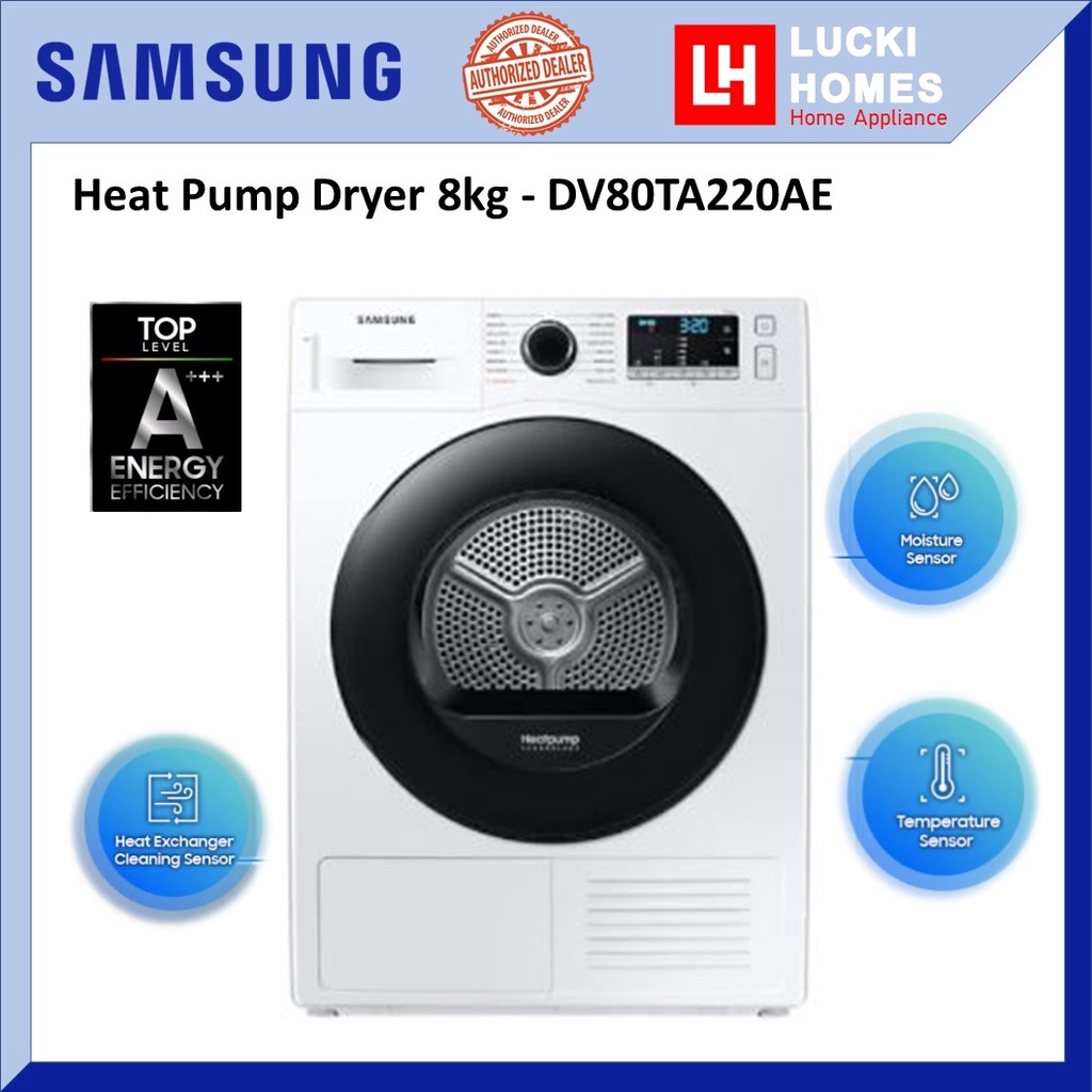 Samsung Heat Pump Dryer 8kg DV80TA220AE DV80TA220 [OWN Delivery KLANG ...