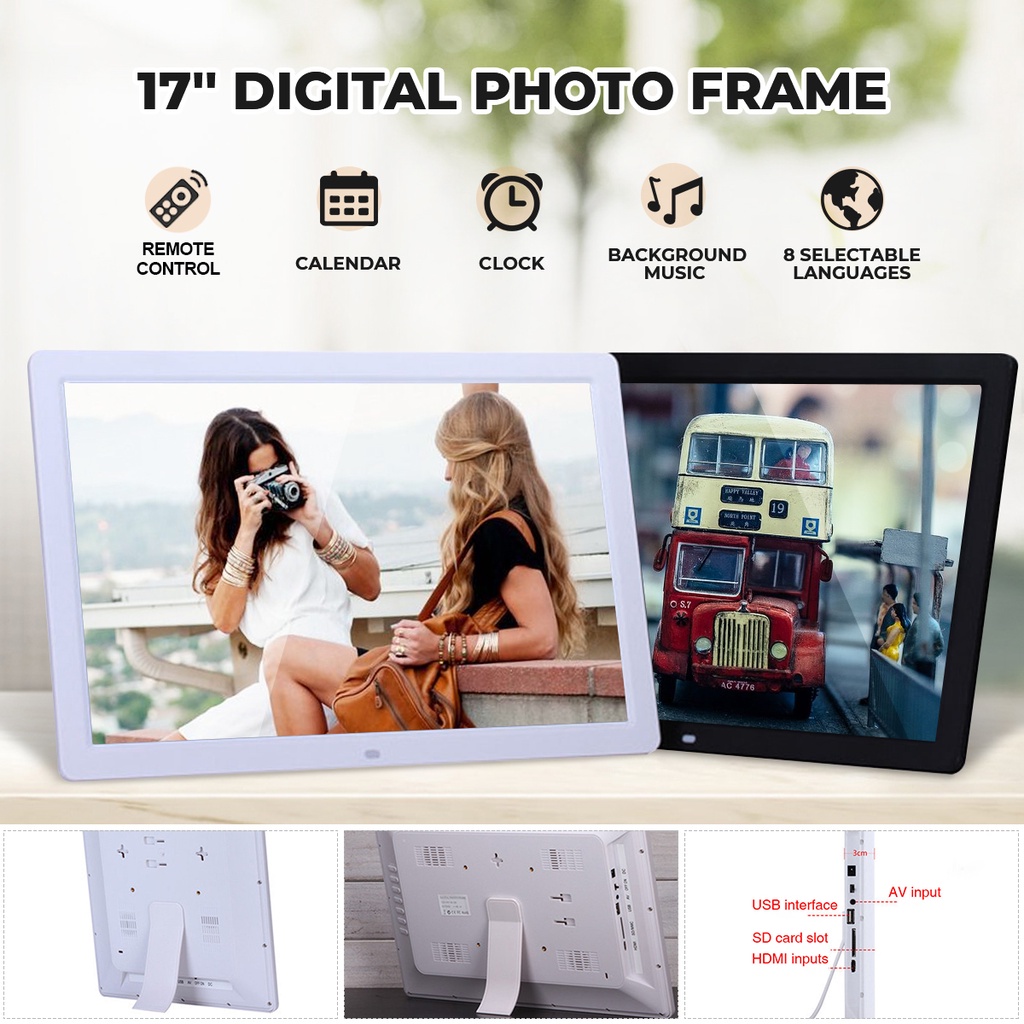 17Inches HD Digital Photo Frame HD 1440x900 UltraThin LED Electronic