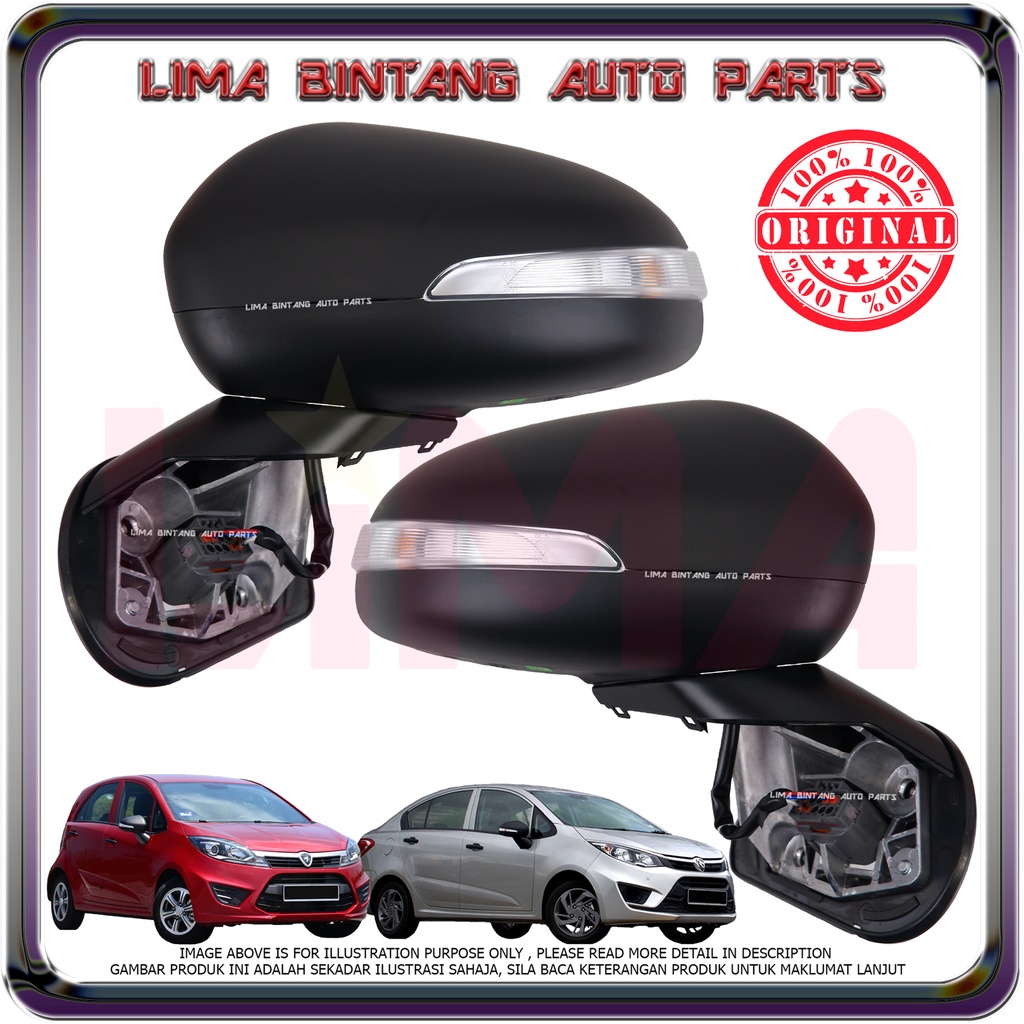 Proton Iriz Persona Vvt Side Mirror Fullset Cermin Sisi Original Shopee Malaysia