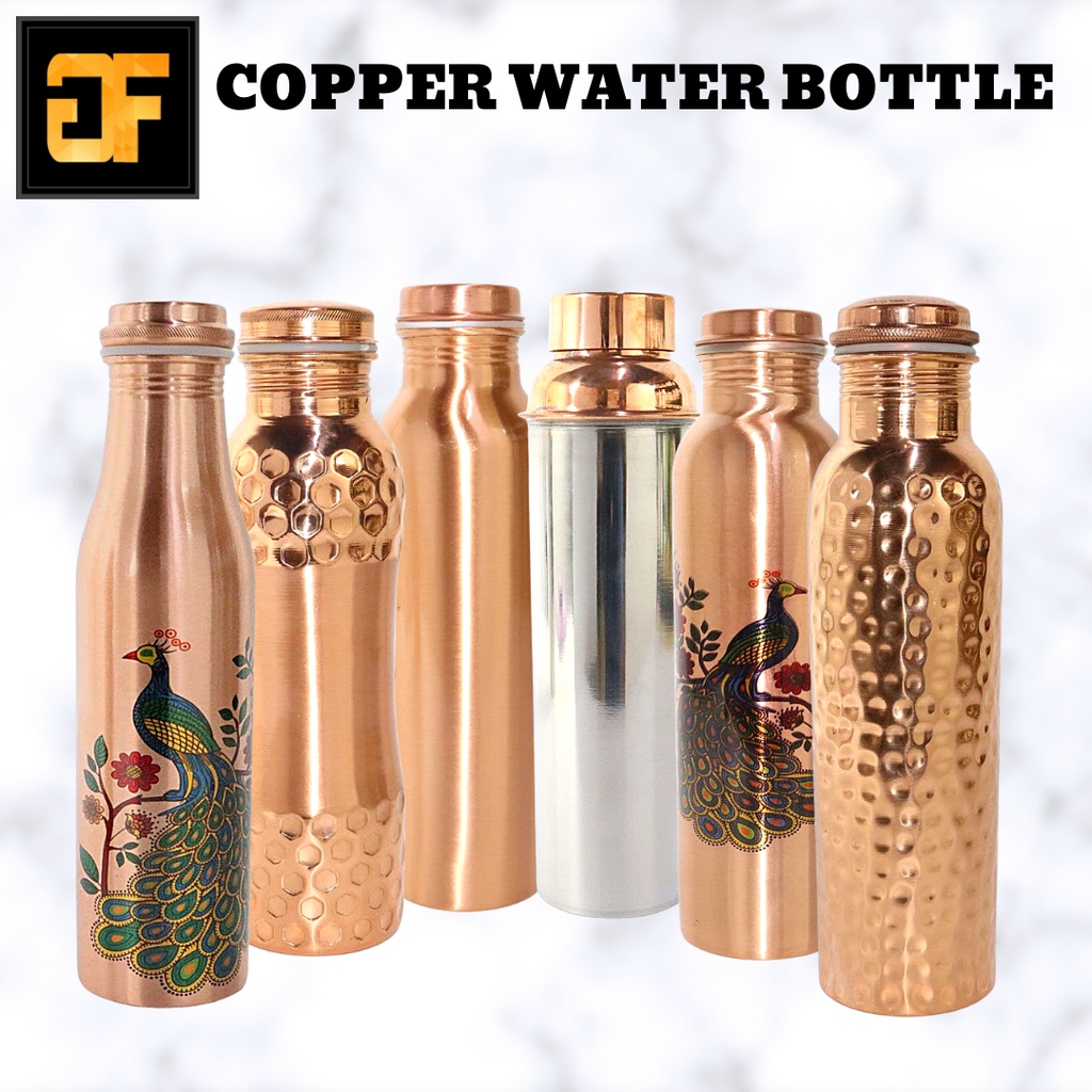 Pure Copper Water Bottle/Copper Flasks 800ml , 850ml & 900ml/GF89