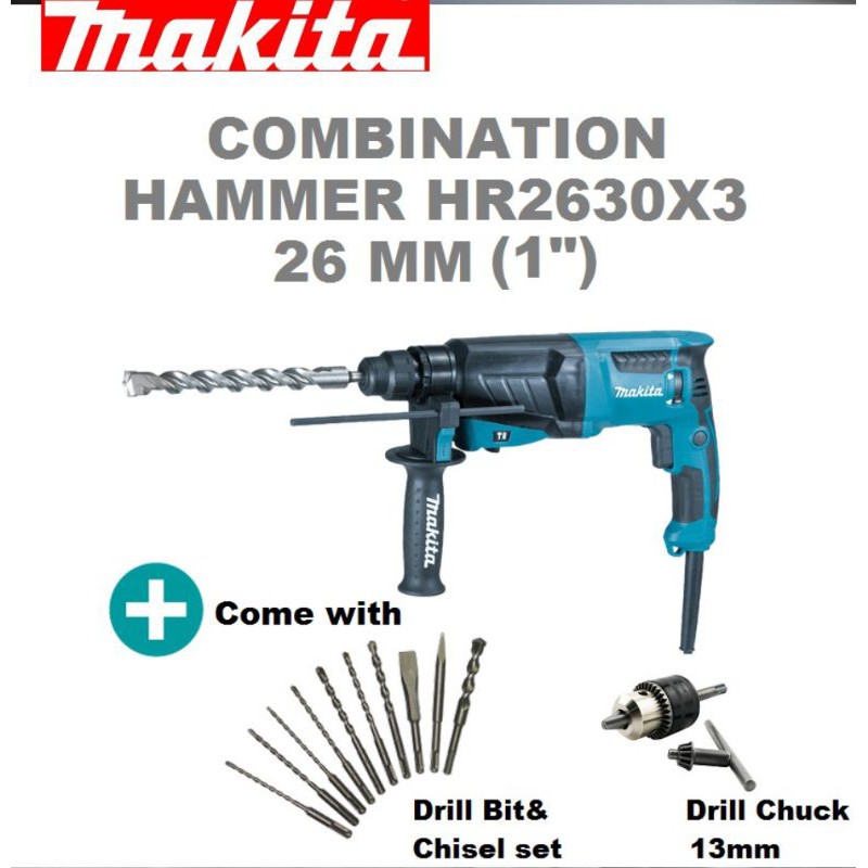 Makita hr2630 best sale drill bits