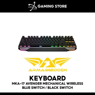 ARMAGGEDDON MKA-17 AVENGER WIRELESS MECHANICAL RGB KEYBOARD ( BLACK SWITCH  / BLUE SWITCH )