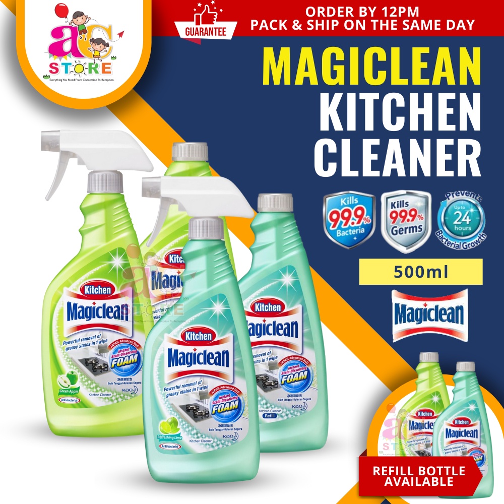 AC- MAGICLEAN Kitchen Cleaner Refreshing Lime / Green Apple ( 500ml ...