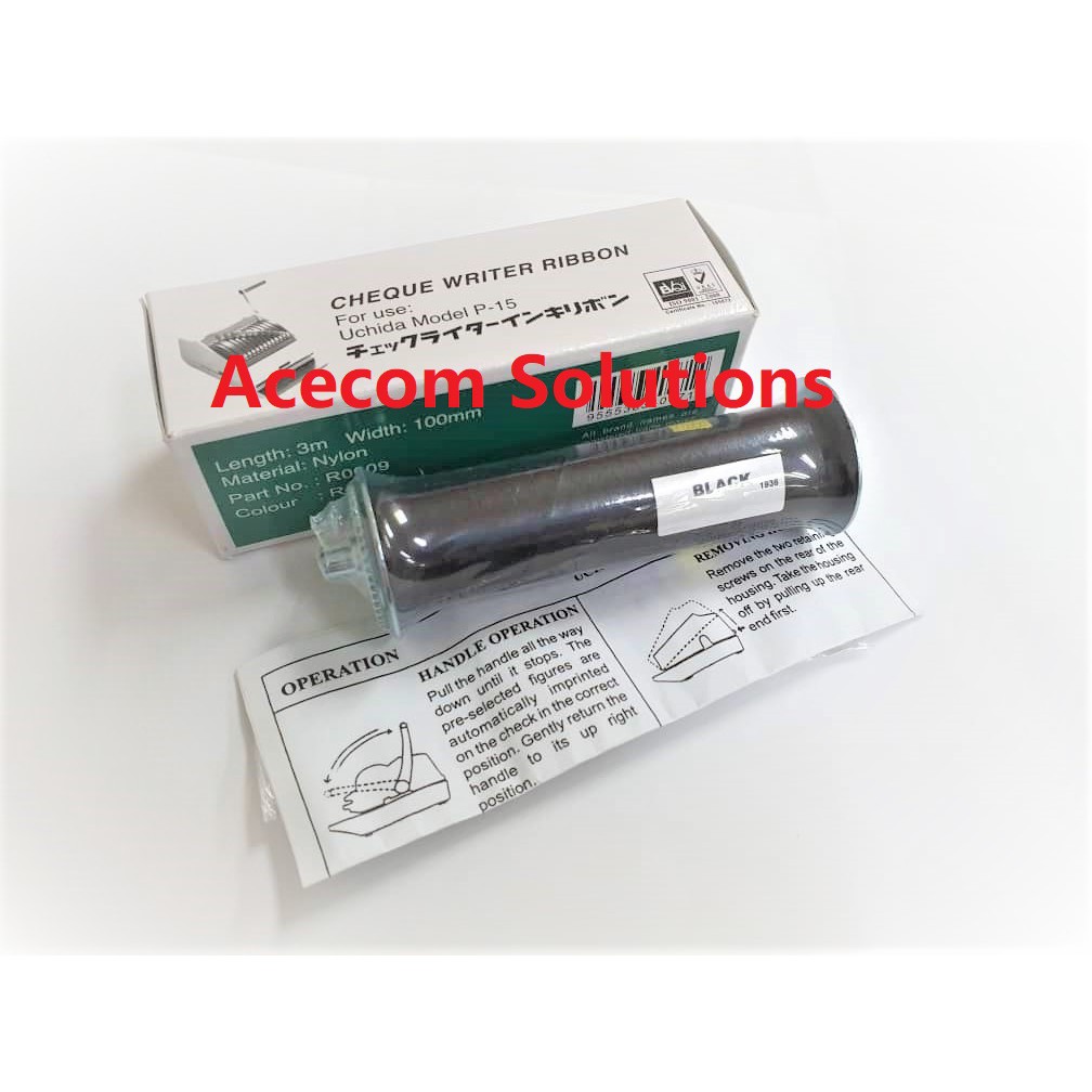 Uchida P15 P-15 Manual Check Writer Cheque Writer Ribbon Refill Ink ...