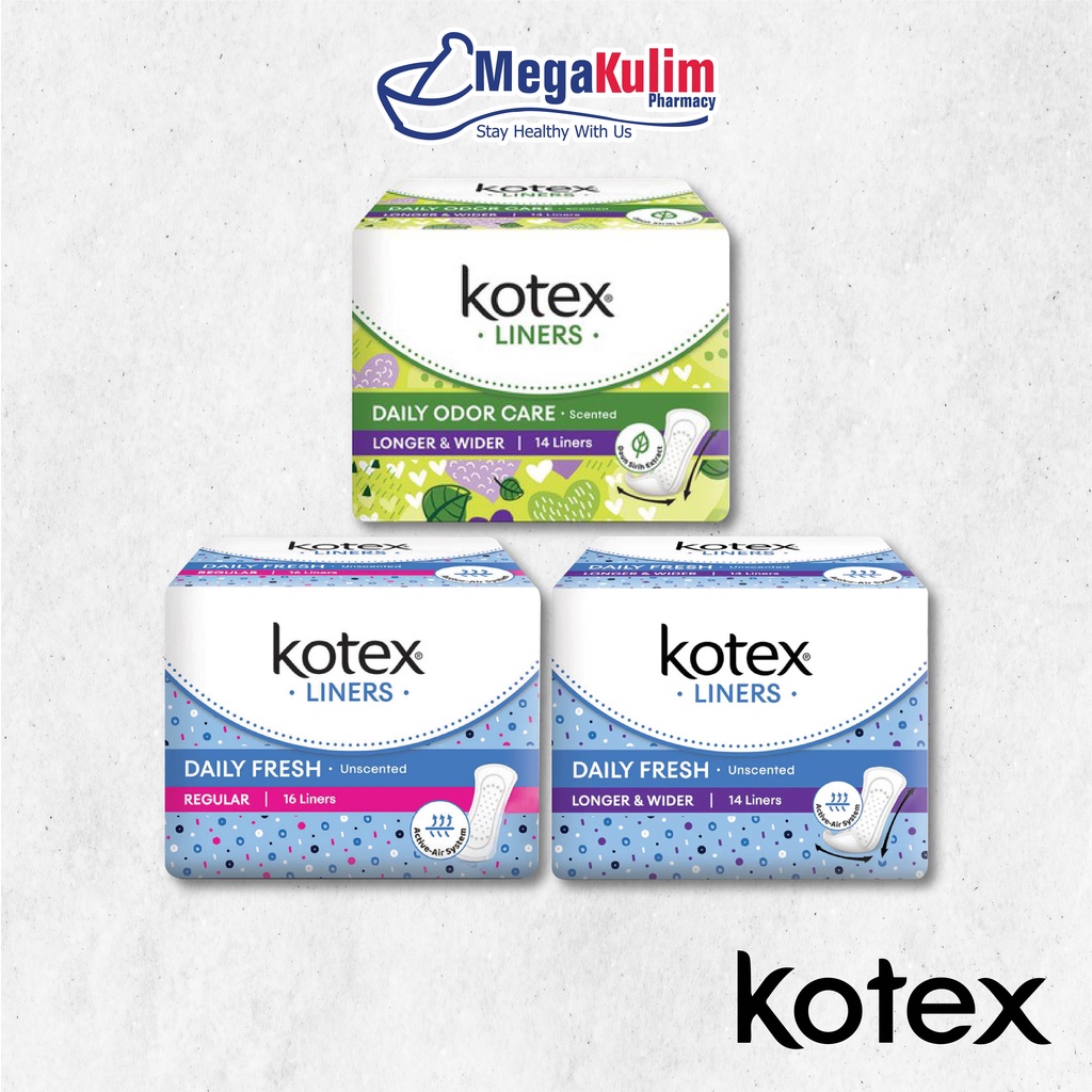 Kotex Panty Liners (14's/16's) Shopee Malaysia