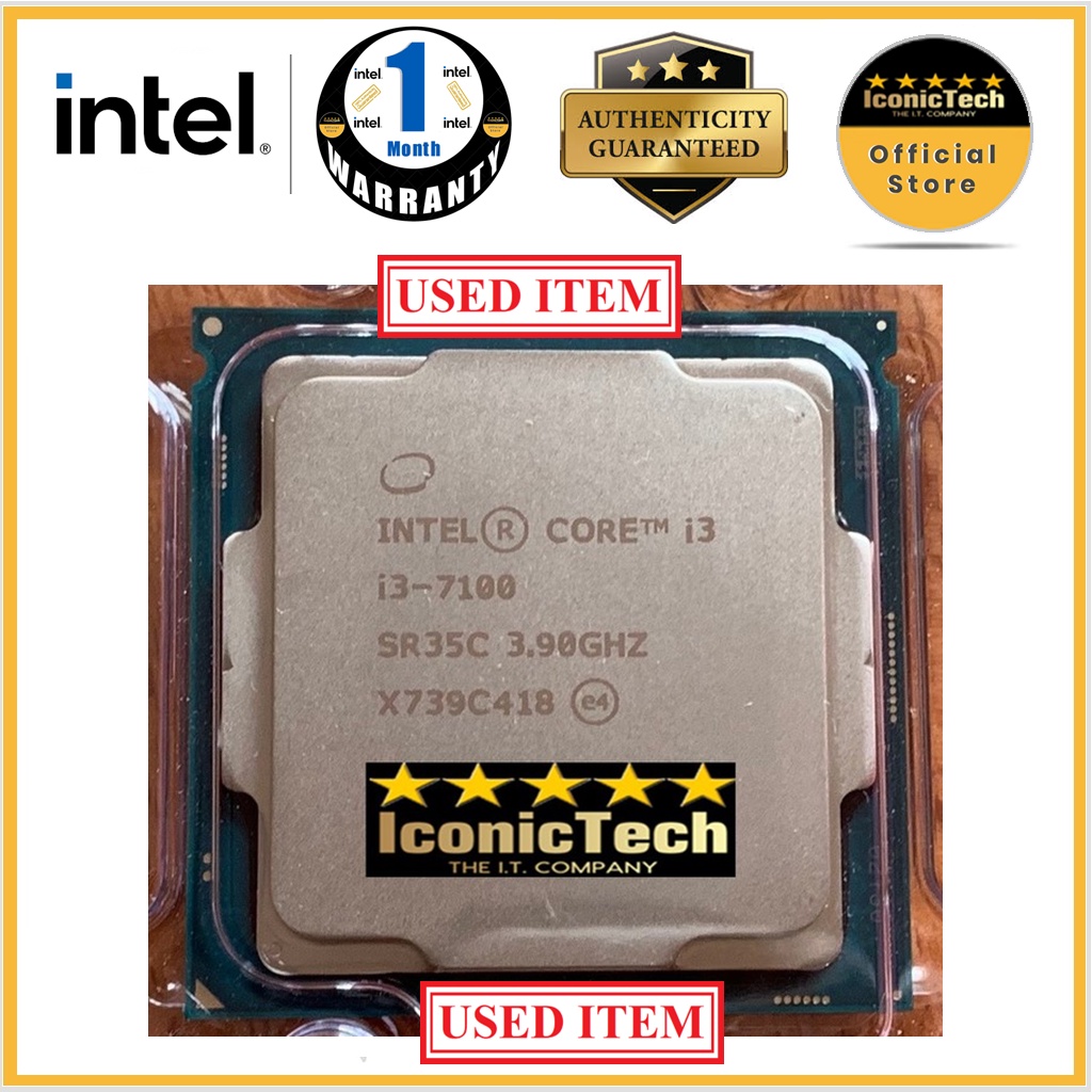 Used Item - - INTEL CORE I3-7100 3.9GHZ SOCKET 1151 PROCESSOR | Shopee ...