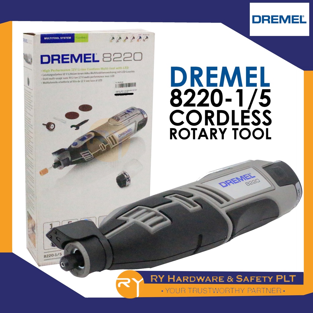 DREMEL 8220-15 CORDLESS ROTARY TOOL | PEMUTAR TANPA WAYAR PELBAGAI GUNA ...