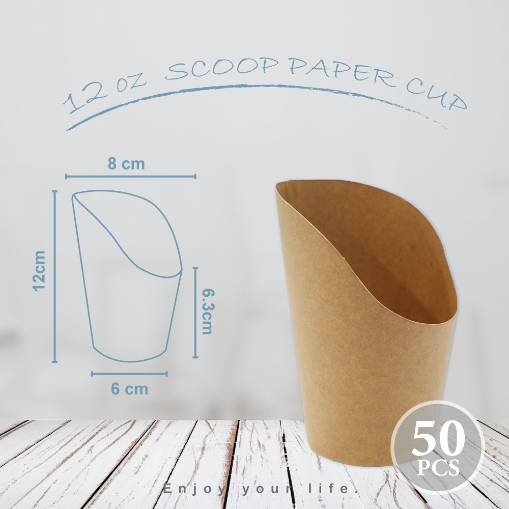 Kraft Paper French Fries Cups, Waffle Paper Cup(50pcs/pkt) | Shopee ...