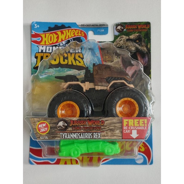 Hot Wheels 2021 Monster Trucks Jurassic World Tyrannosaurus Rex Shopee Malaysia
