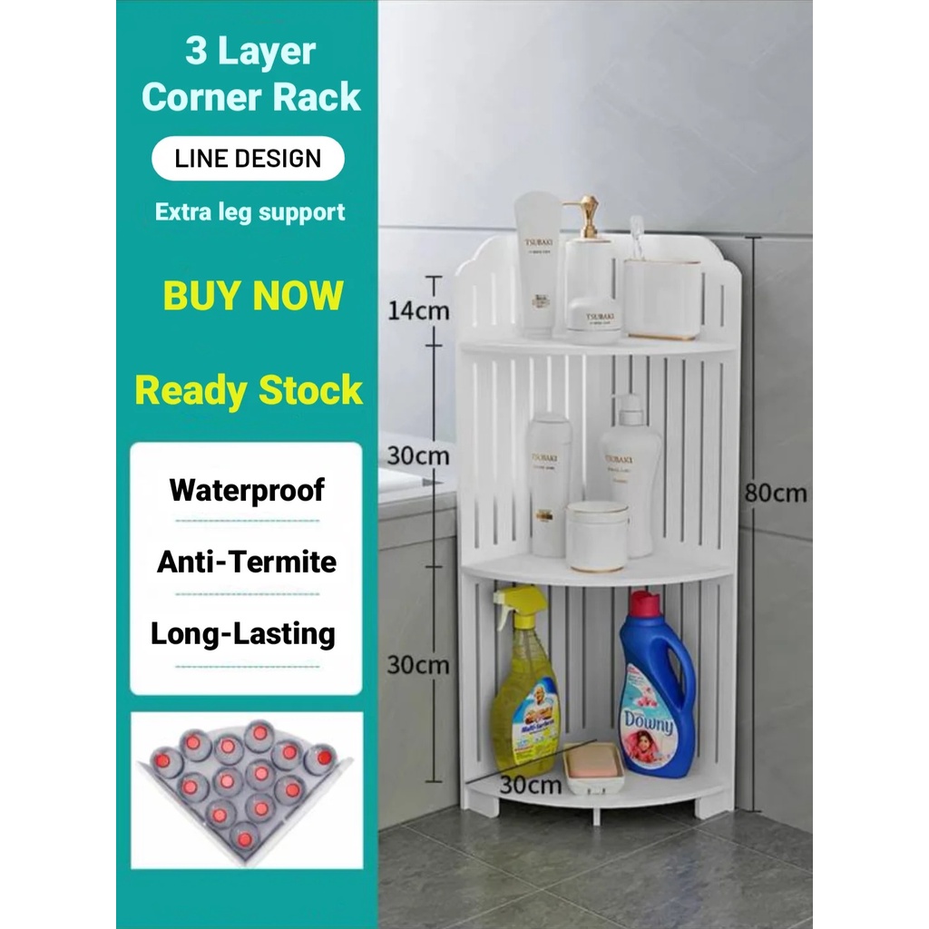Waterproof Rak Toilet Bathroom Corner Rack Bathroom Rack Toilet Rack ...