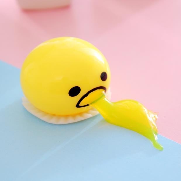 2 pcs: Gudetama Pinch Unzip Soft Classic Child Vomiting Egg Yolk Chick ...