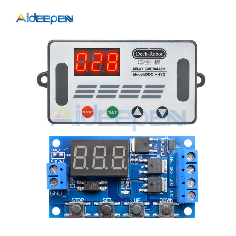 DC 5V-30V Dual MOS Time Delay Relay High Level Trigger LED Digital ...