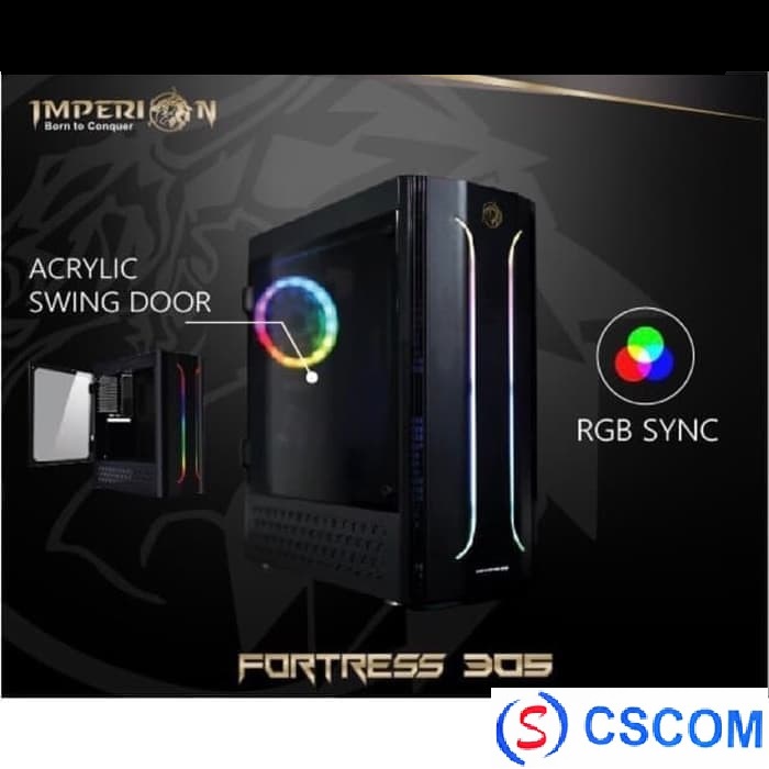 Imperion Fortress 305 ATX Gaming PC Case Computer Case Free 1 Fan