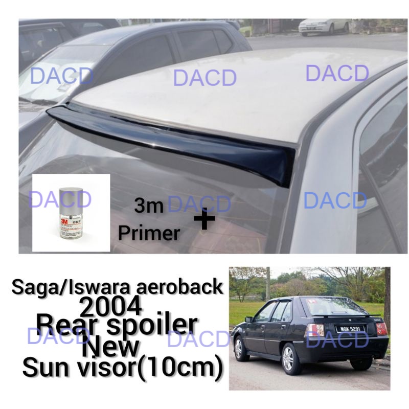 100% original saga/iswara aeroback 2004 new rear spoiler sun visor ...