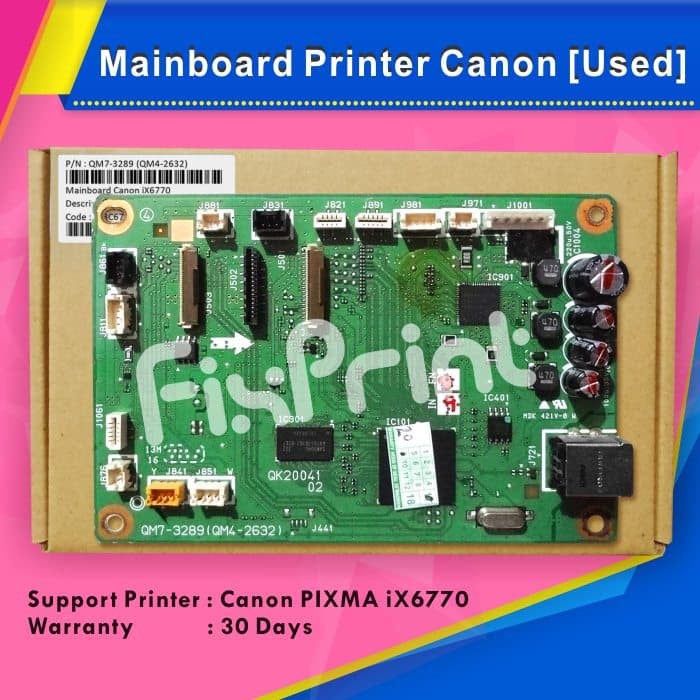 Canon iX6770 Printer Board- Mainboard IX 6770 Used QM7-3289 (QM4-2632 ...