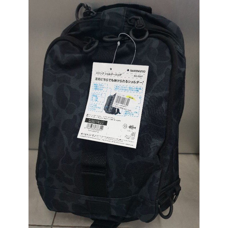 New SHIMANO Fishing Bag Sling Shoulder Bag BS-025T Black M