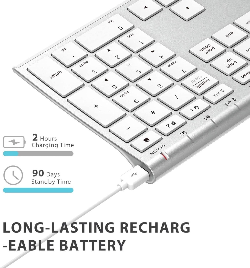Iclever Dk03 Teclado Y Mouse Bluetooth, Modo Dual Recargable | Cuotas sin interés