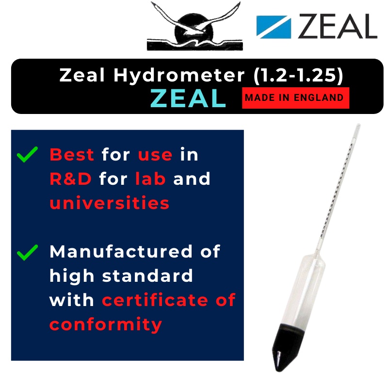 Zeal Density Specific Gravity Hydrometer Range 0.600 0.700 / 1.21.25