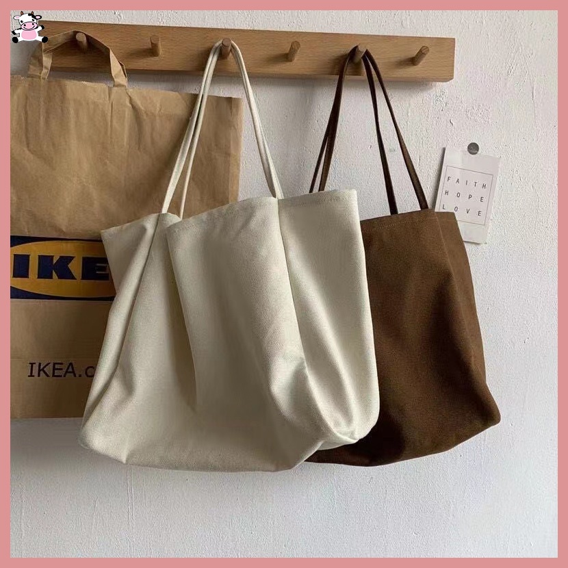 Korean Style Tote Bag Canvas Bag Shoulder Bag Cotton Fabric Bag Korean