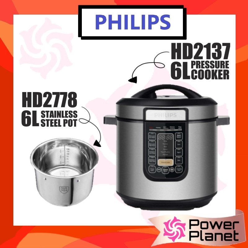 Philips multi cooker stainless steel online pot