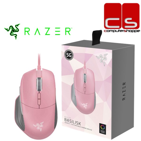 Razer Basilisk Quartz Pink Edition - FPS GAMING MOUSE | Shopee ...