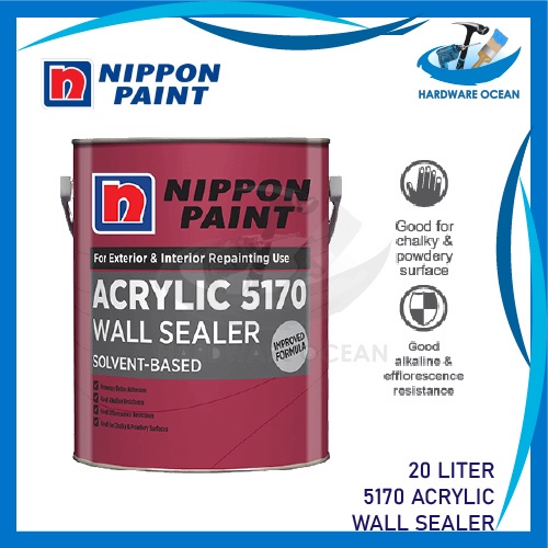 Nippon Paint Acrylic 5170 Wall Sealer 20L Solvent-Based Sealer Minyak ...