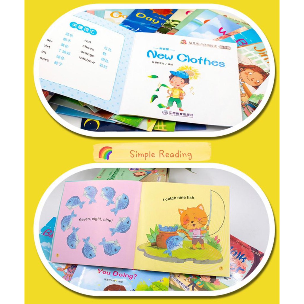 READY STOCK 60 Books Set English Story Book for Kids Learning Buku ...